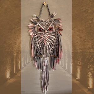Handcrafted Boho Owl Macramé Wall Hanging